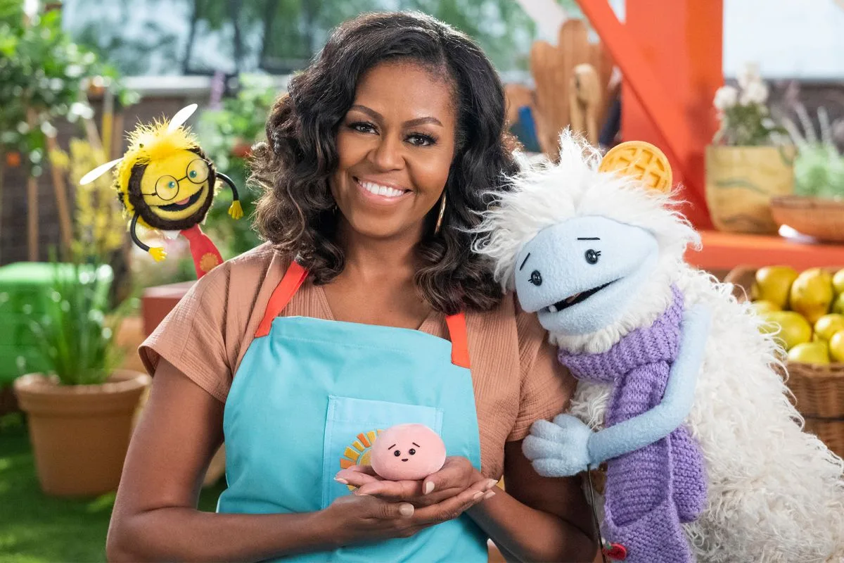 Michelle Obama va juca în emisiunea pentru copii de la Netflix, Waffles + Mochi
