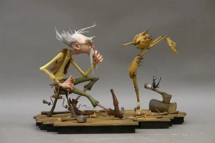 Păpușile de "pinocchio"noul film al lui Guillermo del Toro.