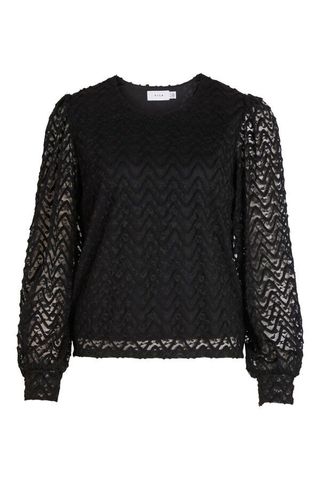 Top cu mâneci lungi, cu folii transparente Top cu mâneci lungi, cu folii transparente