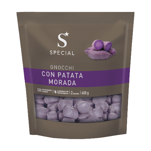 Gnocchi gourmet patata morada