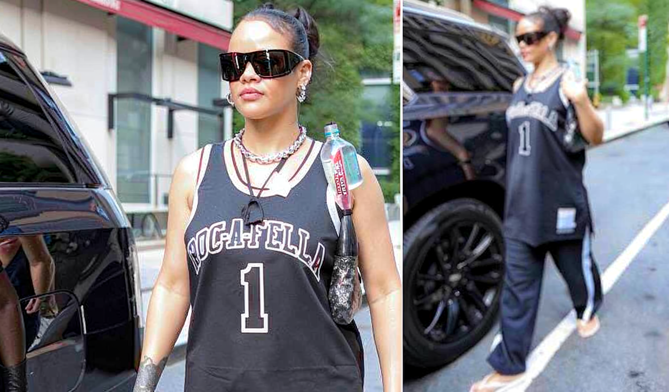 Rihanna a ajuns la Yankee Stadium în tricou Roc-A-Fella și a reaprins zvonurile despre un moment cu Jay-Z
