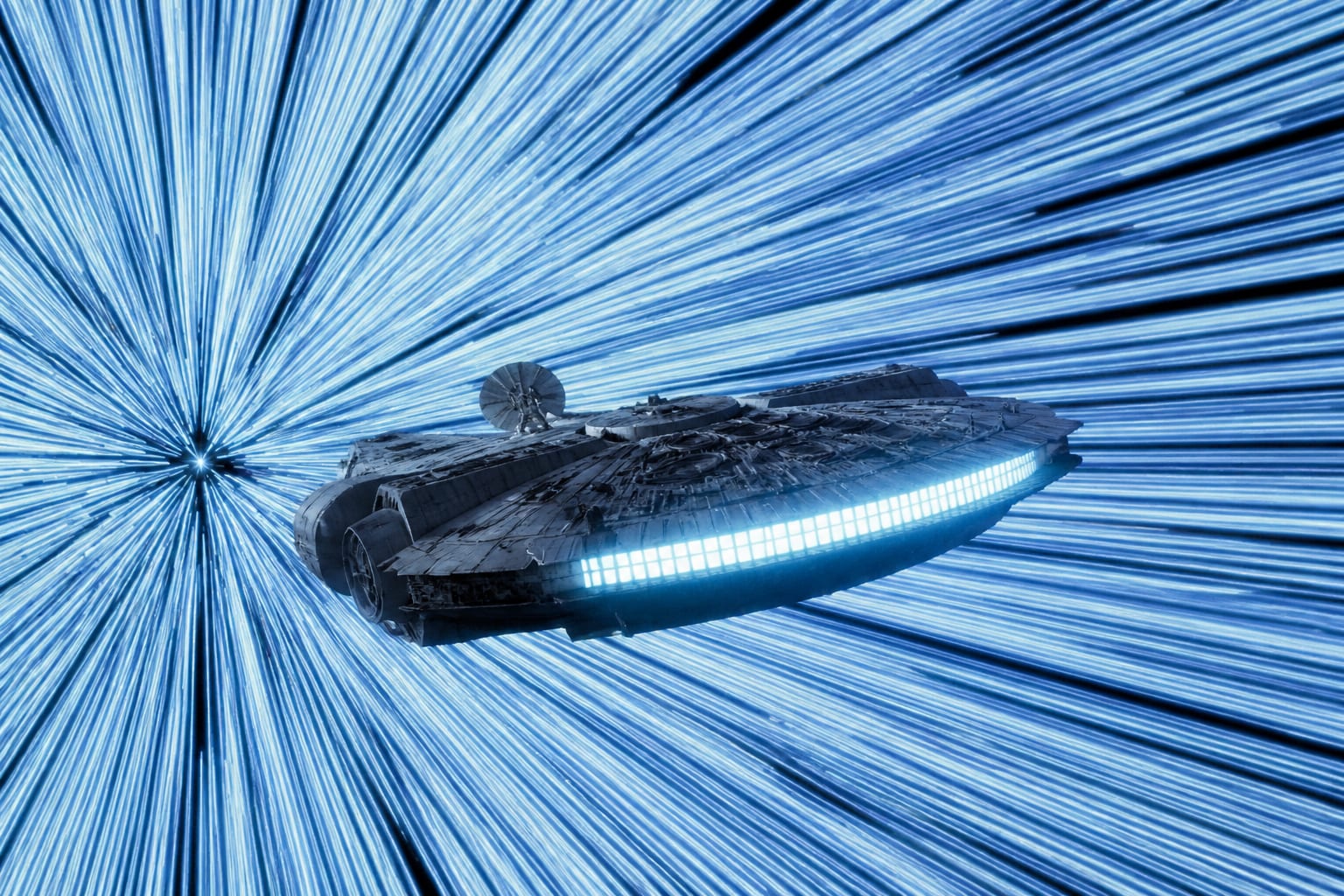 Millennium Falcon în hiperspațiu